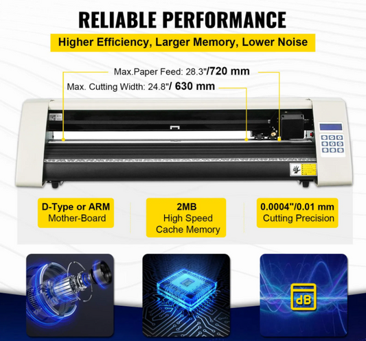 Професійний різак для вінілових плівок шириною 720 мм, білий