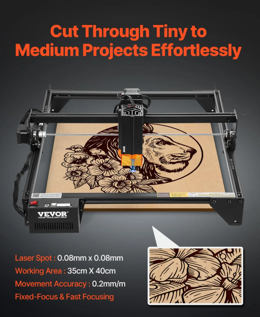 Лазерний гравірувальний верстат 35х40 см, 20 Вт