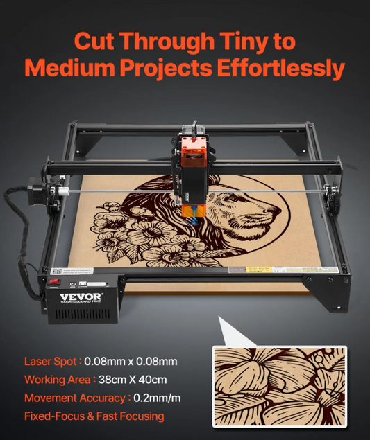 Лазерний гравірувальний верстат 10 Вт, 380 x 400 мм