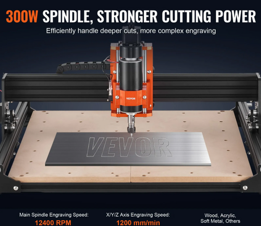 Фрезерний верстат 400 x 400 x 60 мм, 300 Вт