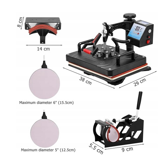Термопрес для друку принтів на текстилі 29 x 38 см