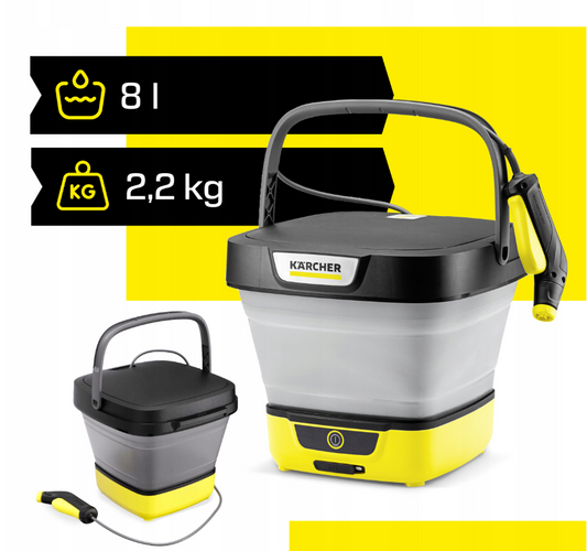 Складана портативна бездротова мийка високого тиску 5 бар, 45 Вт