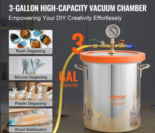 Дегазаційна камера з нержавіючої сталі об'ємом 11,4 л