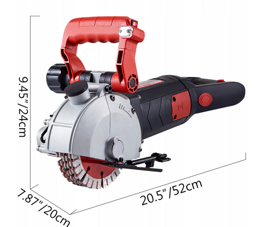 Регульований, пазовий, лазерний фрезер для бетонних стін 125 мм, 4800 Вт