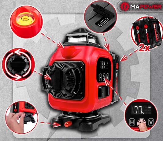 Лазерні нівеліри (30 м) + штатив 120 см