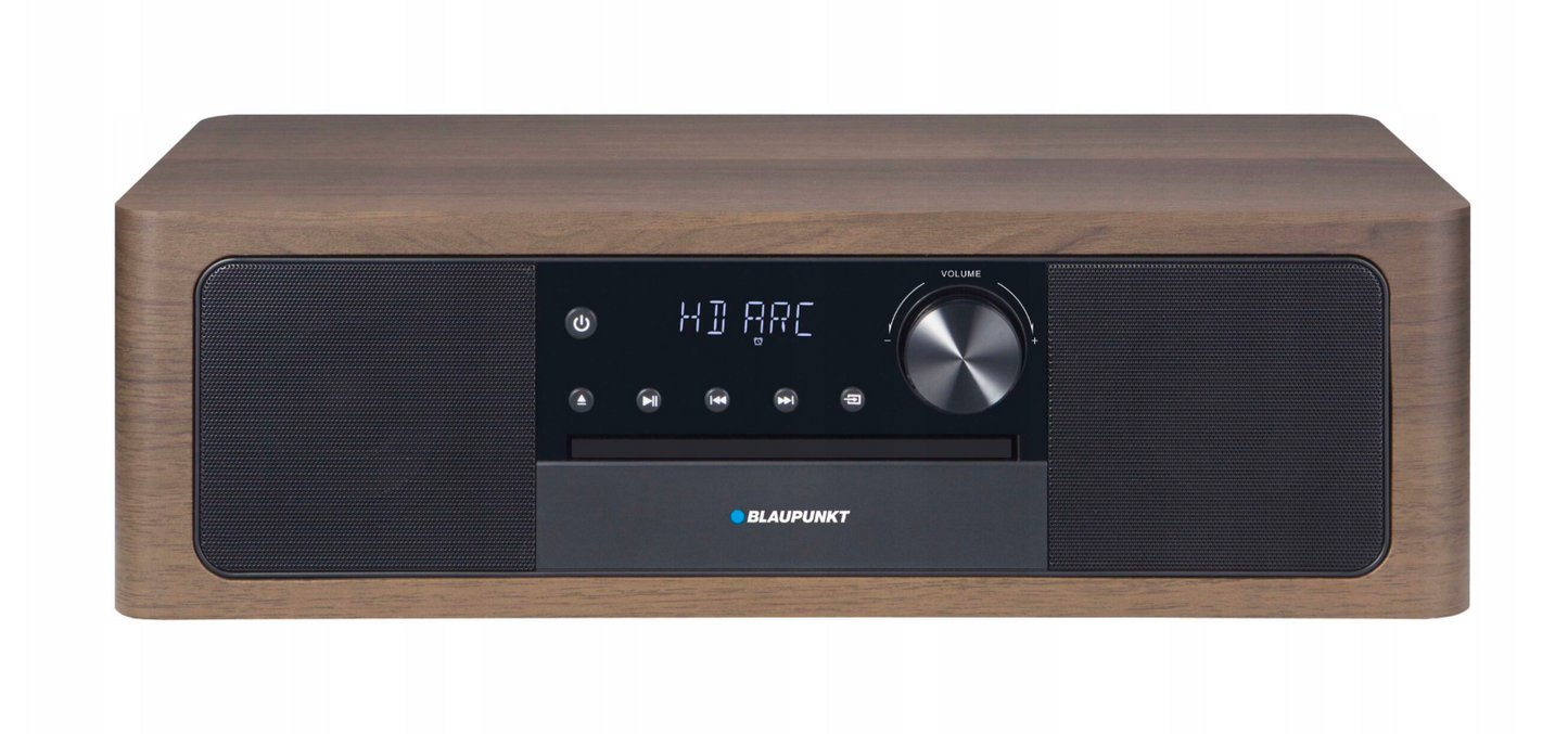 Міні-стереосистема з Bluetooth та HDMI ARC CD AUX USB FM Дерев'яна
