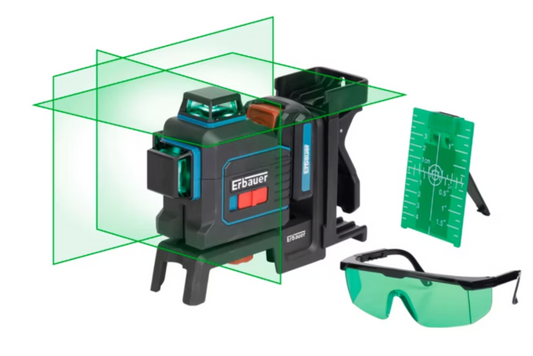 Зелений лазерний рівень Erbauer 360° 25 м