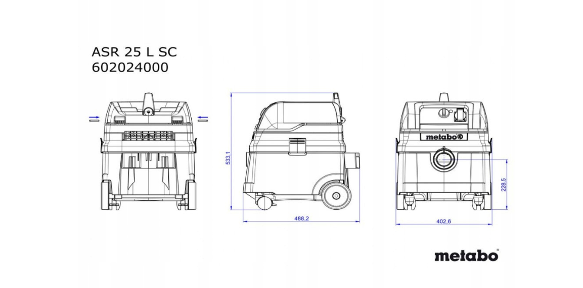 Промисловий пилосос 1400W
