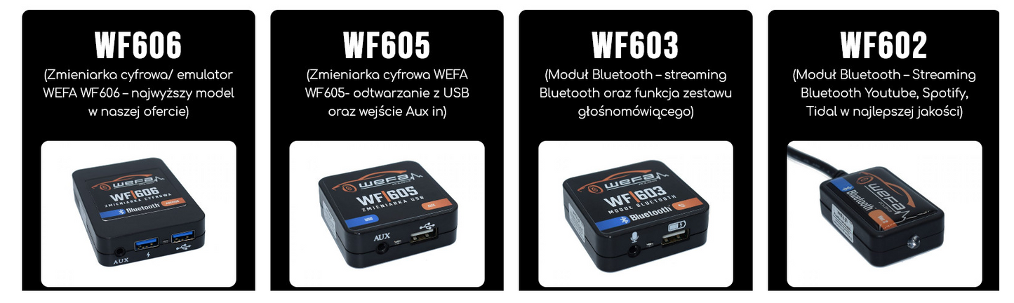Цифровий емулятор CD-чейнджера WEFA 606 (Bluetooth, USB)