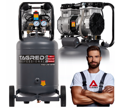 Професійний безмасляний компресор, вертикальний 10 Бар 50 л