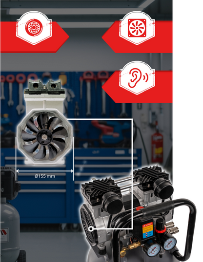 Професійний безмасляний компресор, вертикальний 10 Бар 50 л