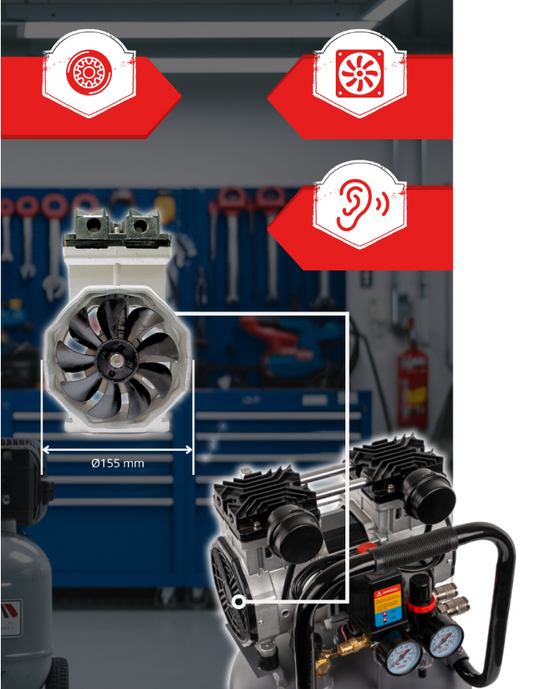 Професійний безмасляний компресор, вертикальний 10 Бар 50 л