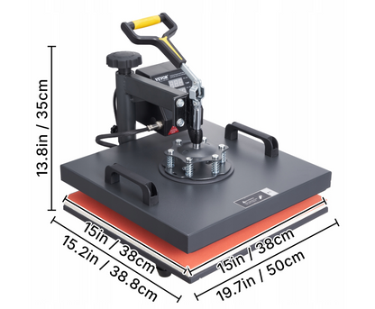 Термопрес 2 в 1 38x38 см 1200 Вт