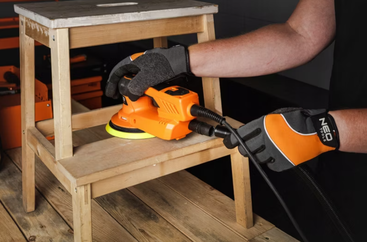 Безщіткова орбітальна шліфувальна машина 350 Вт, 150 мм