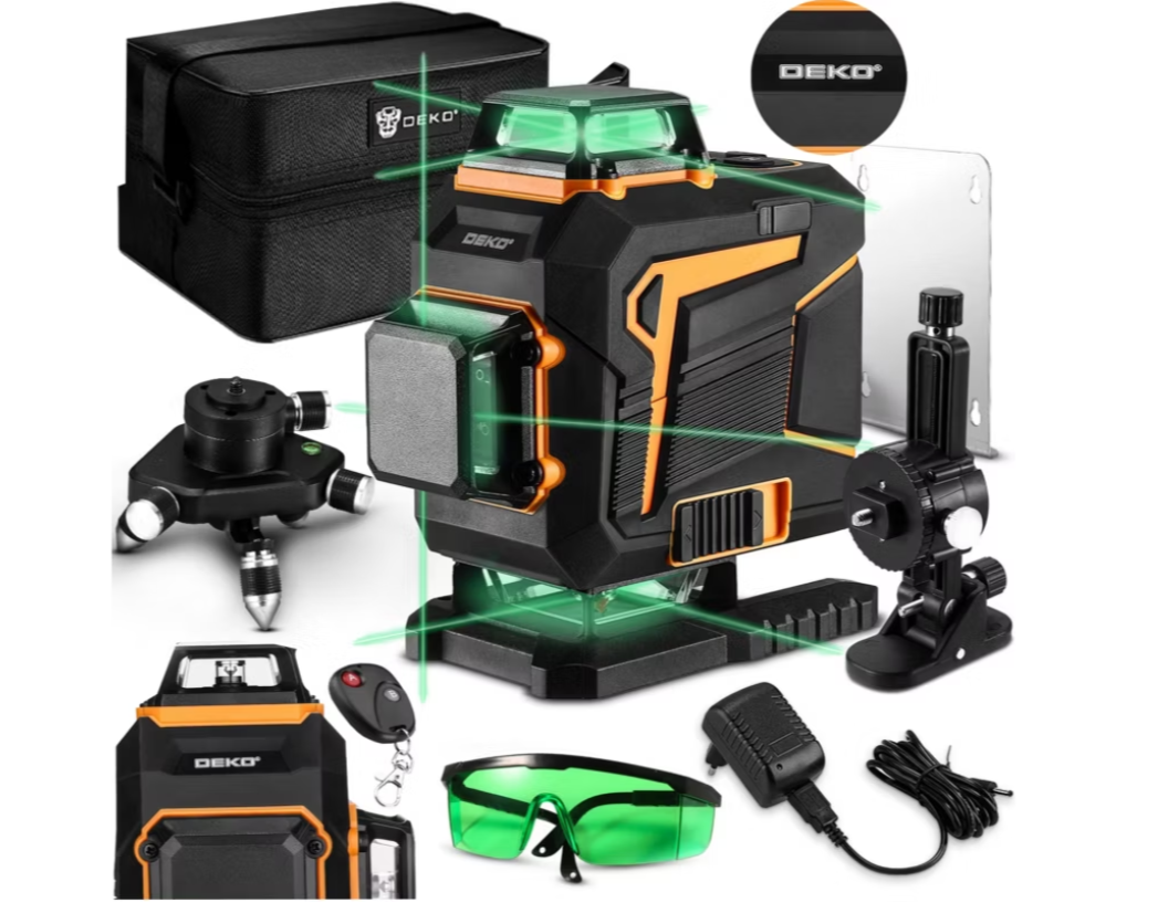 Лазерний рівень хрестоподібний 360 зелений 1 комплект