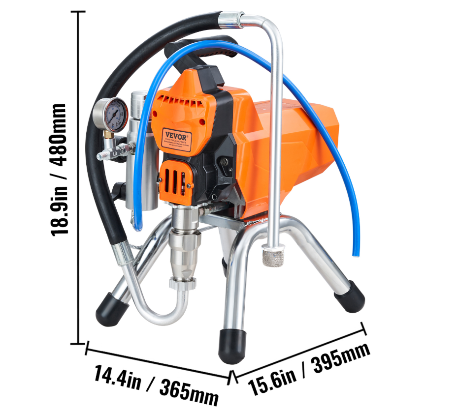 Безповітряний розпилювач фарби 2000 Вт