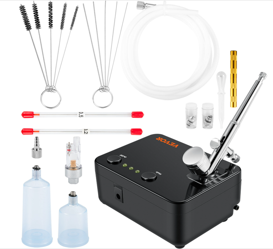 Міні-набір аерографів, пістолет подвійної дії, розпилювач